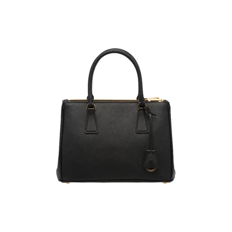 PRADA Leather Handbag Medium Size Women's Black-2