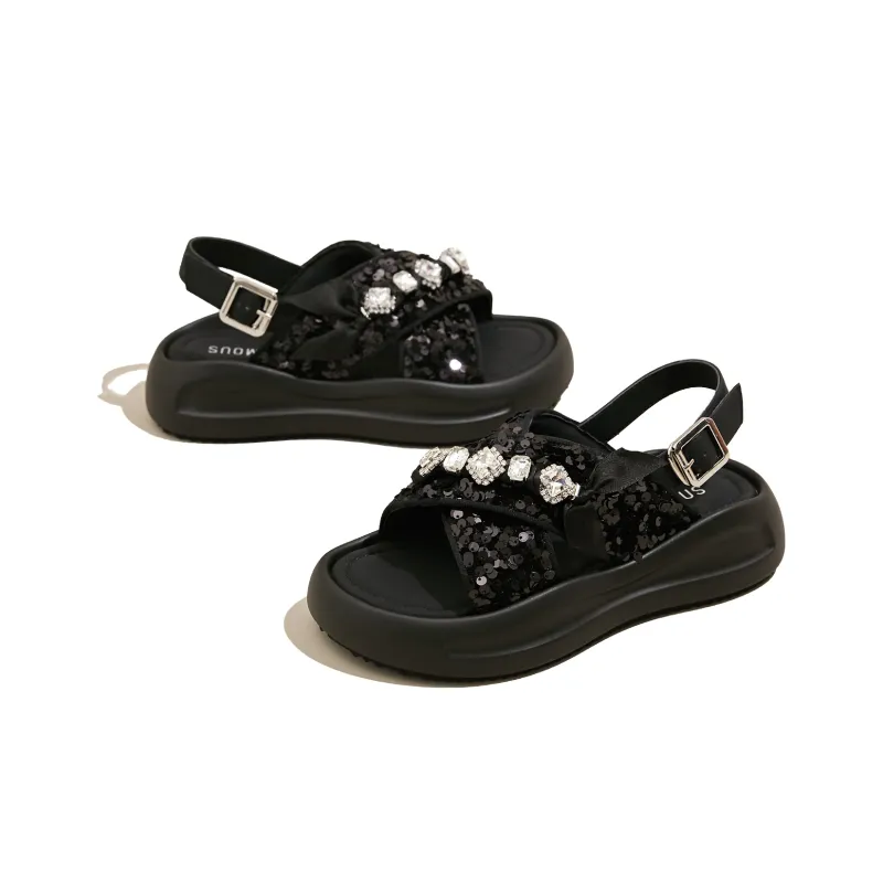 SNOWELF Strap Sandals 4cm Women's-6
