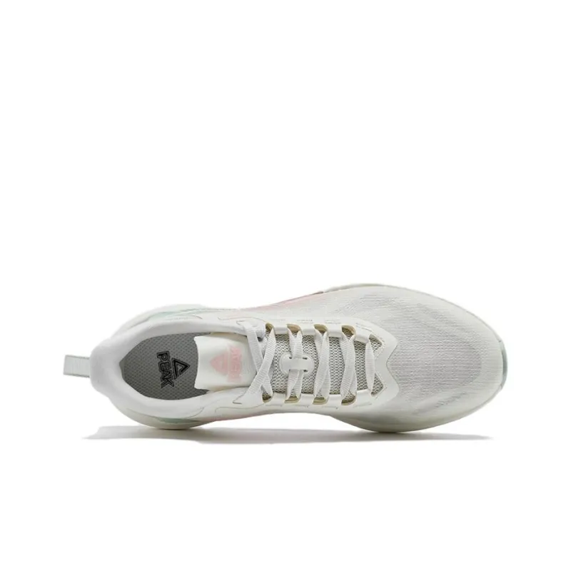 PEAK Cushioning Wear Resistant Low Top Casual Running Shoes Women's Beige-2