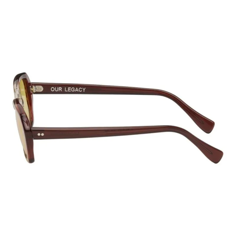 OUR LEGACY Irregular Shape Sunglasses Men's Brown-1