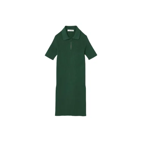 LACOSTE Short-Sleeved Dresses Women's Green