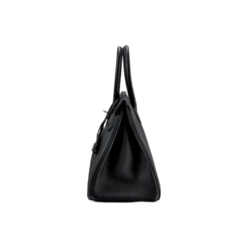 HERMES Birkin Swift Leather Birkin Bag Handbags Women's Noir Black-3
