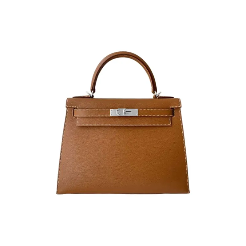 HERMES Kelly EP Leather Kelly Bag Handbags Women's 37 Gold Gold Brown-0