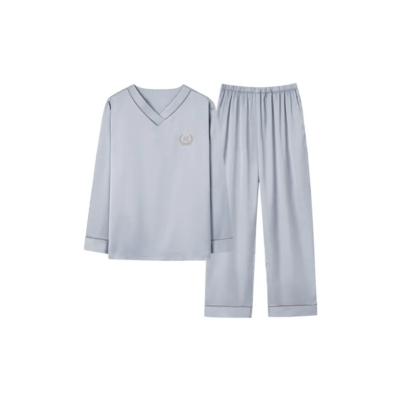 Ordifen Pajama Set Men's Bright Gray-0