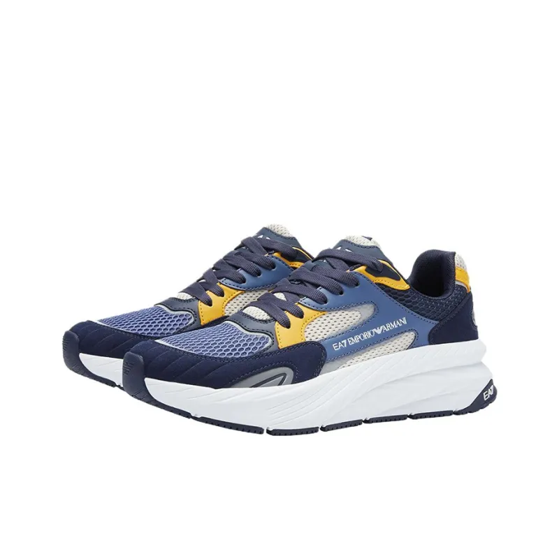EMPORIO ARMANI EA7 Low Top Casual Shoes Unisex Blue-2