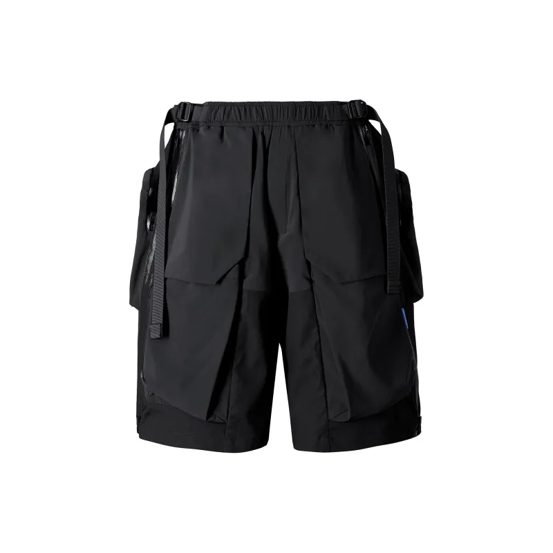 REINDEE LUSION Cargo Shorts Unisex Black-1
