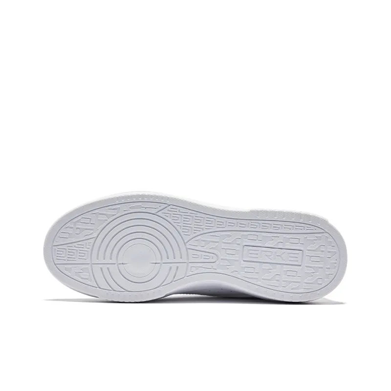 Erke Fun Play Slip Resistant Breathable Low Top Skateboard Shoes Women's Erke White-3