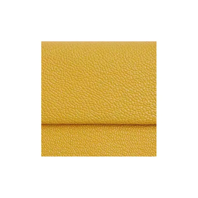 HERMES Bastia Mysore Goat Skin Card Holder Coin Purse Women's Sunshine Yellow With Blue Frida-2