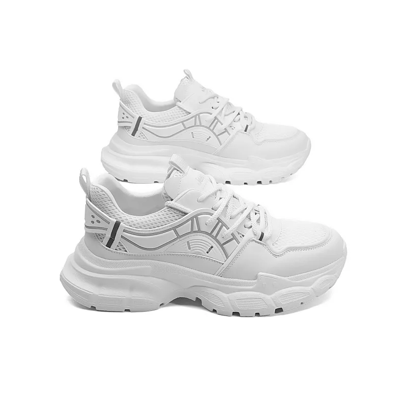 Jeep Cushioning Anti-Slip And Wear-Resistant Support Low-Top Platform Fashion Chunky Sneakers Unisex Black-10