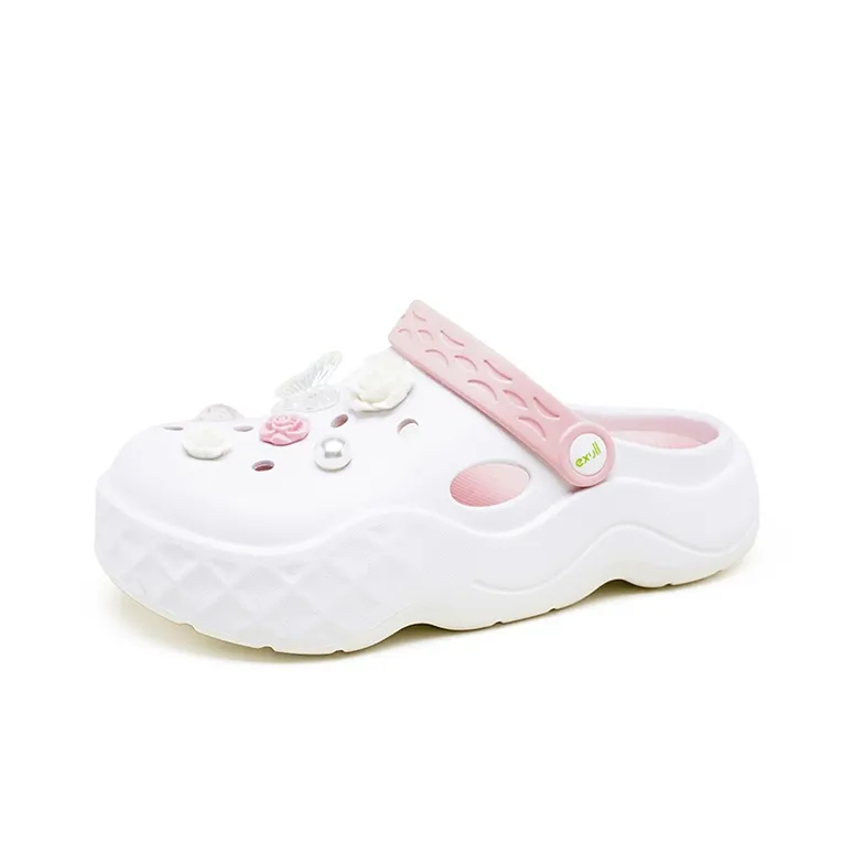EXULL Q Clogs Women's White Pink-2