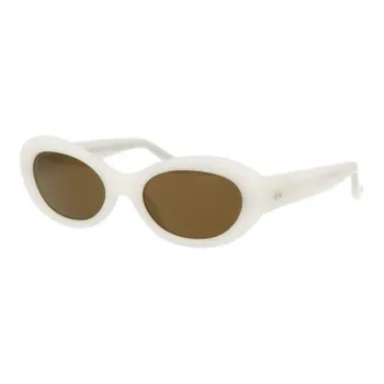DRIES VAN NOTEN Acetate Oval Sunglasses Women's White