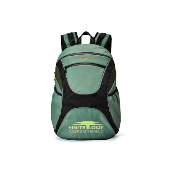 FINITE LOOP Bottle Eco Friendly Cloth Backpack Regular Unisex Green