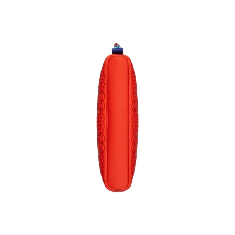 GUCCI Polyurethane With Artificial Silk And Leather Clutch Large Size Women's Orange-4