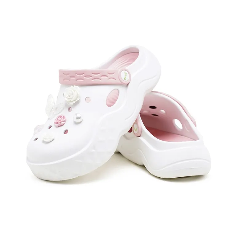 EXULL Q Clogs Women's White Pink-3