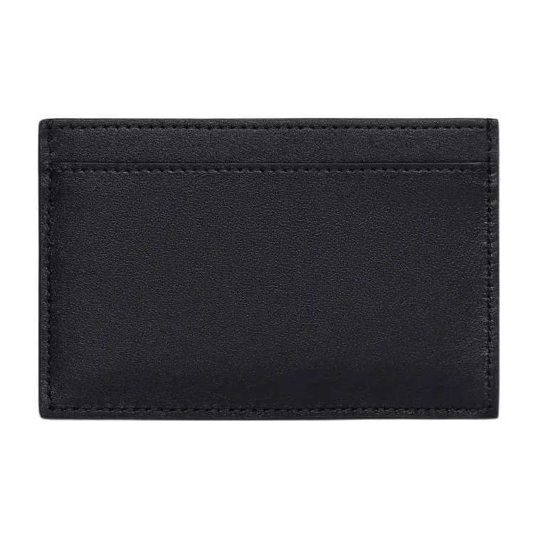 CELINE Cow Leather Card Holder Men's Black-2