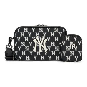 MLB Monogram Collection Polyester Combo Bag Camera Bag Shoulder Bag Regular Unisex Black