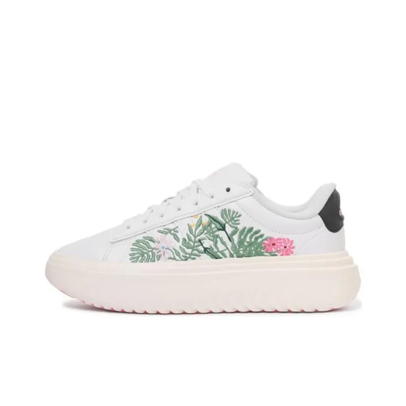 Adidas Grand Court Base 2.0 Skateboard Shoes Women's Low Top White-0
