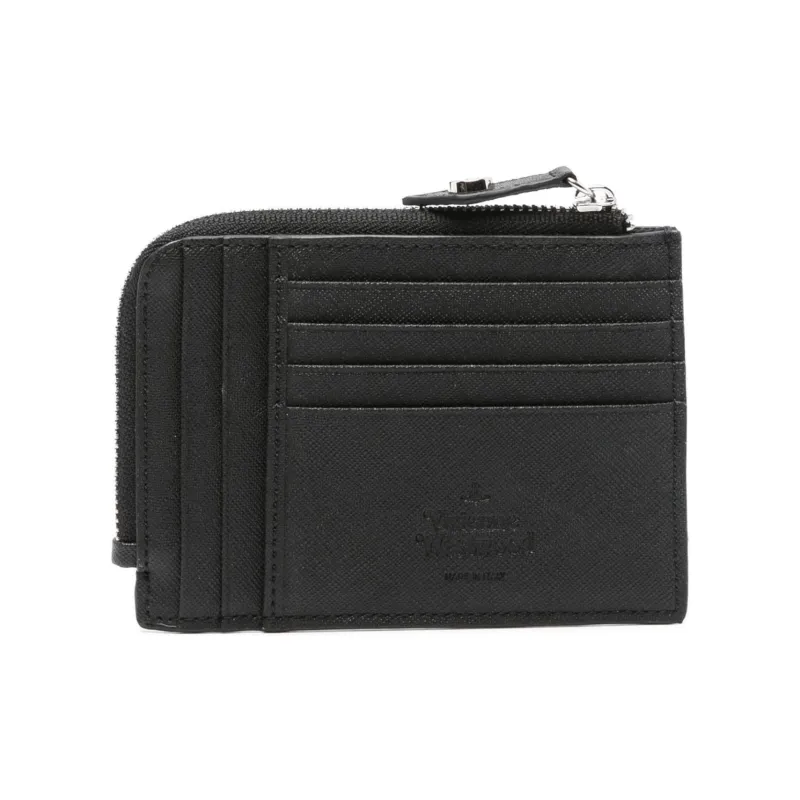 Vivienne Westwood Leather Card Holder Men's Black-1