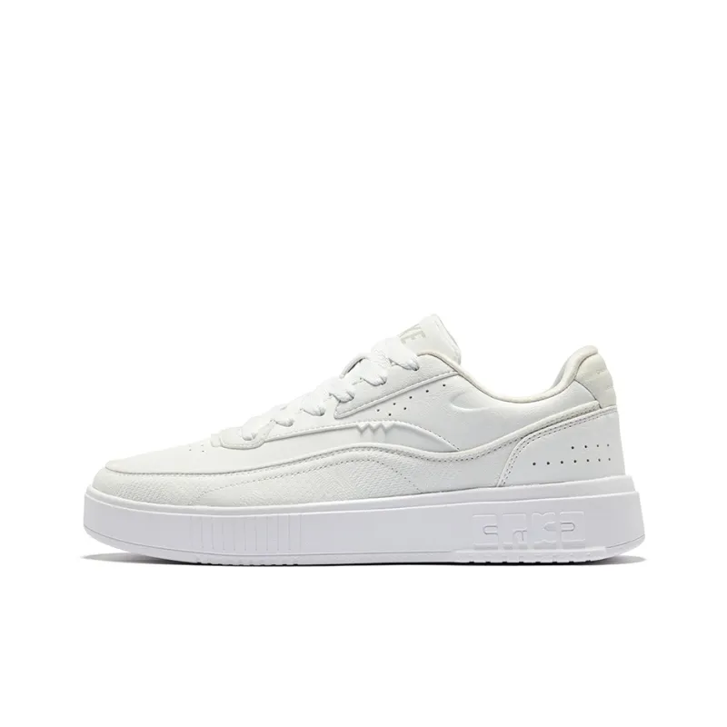 Erke Fun Play Breathable Slip Resistant Low Top Skateboard Shoes Men's Erke White-0