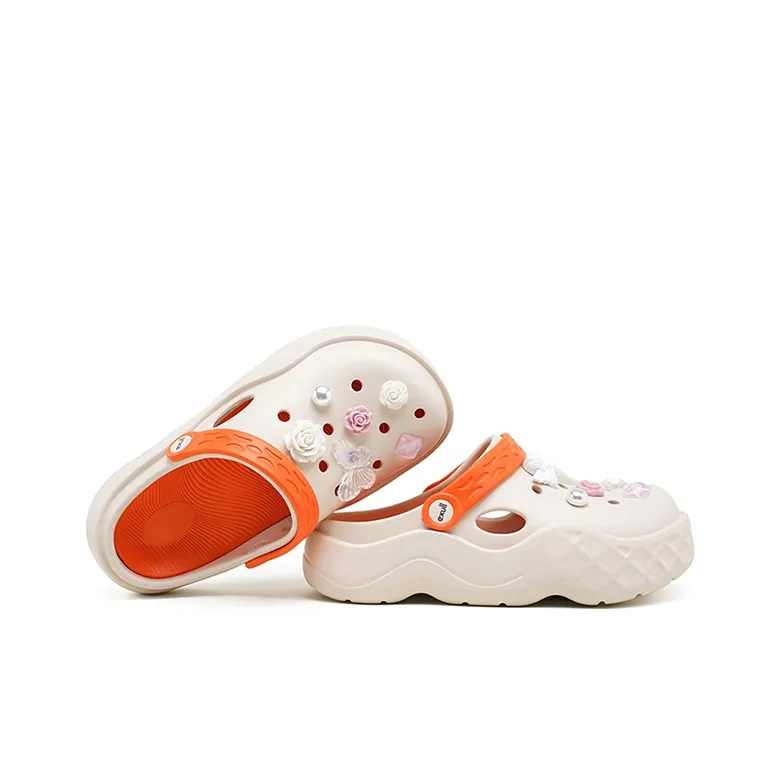 EXULL Q Clogs Women's White Pink-2