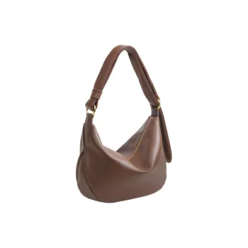 YOCAMU Cow Leather Tote Bag Shopping Bag Dumpling Bag Shoulder Bag Women's Brown