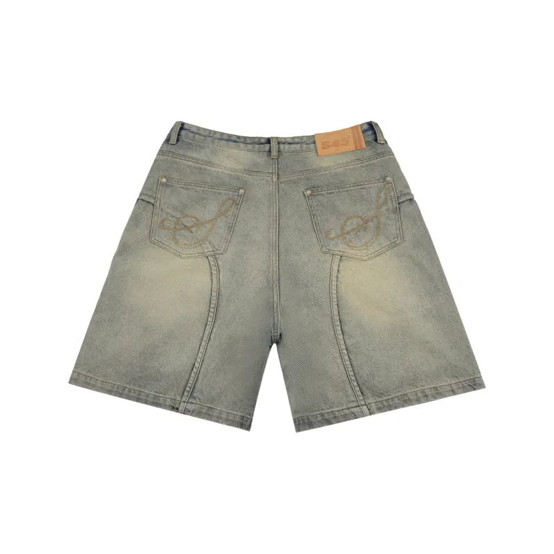 S45 Denim Shorts Men Light Blue-2