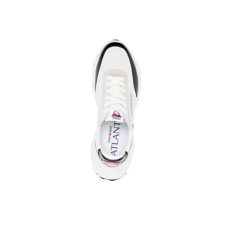 CASABLANCA Atlantis Leather Trainer White Black-3