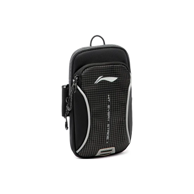 LiNing Li Ning Running Collection Polyester Arm Bag Cell Phone Pouch Regular Unisex Black-1