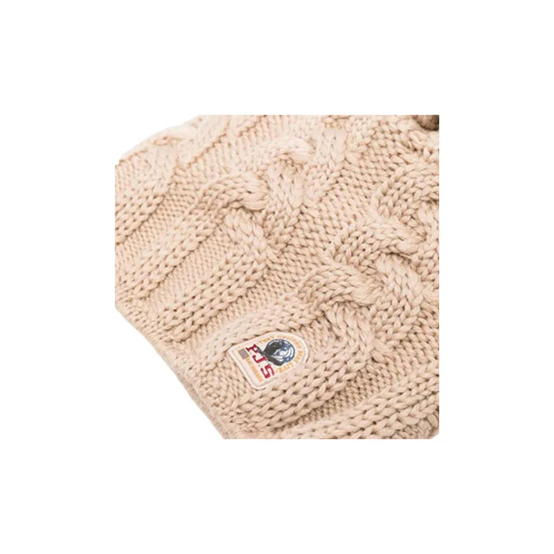 PARAJUMPERS Kids Logo-appliqué Cable-knit Beanie-2