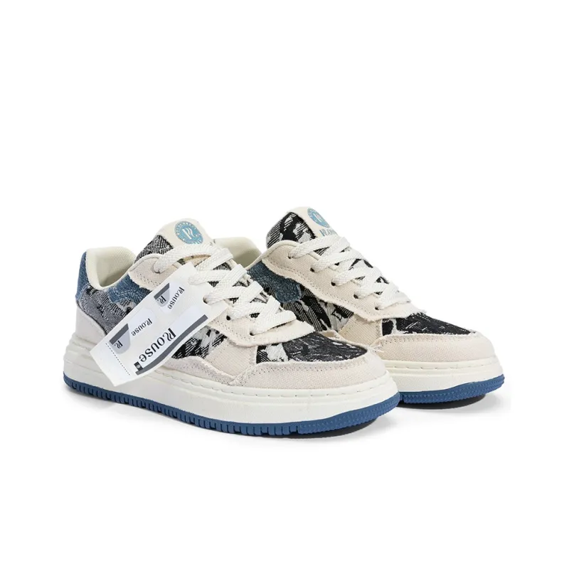 Loz x JWVR Anti Slip Wear Resistant Low Top Skateboard Shoes Unisex Gray-5
