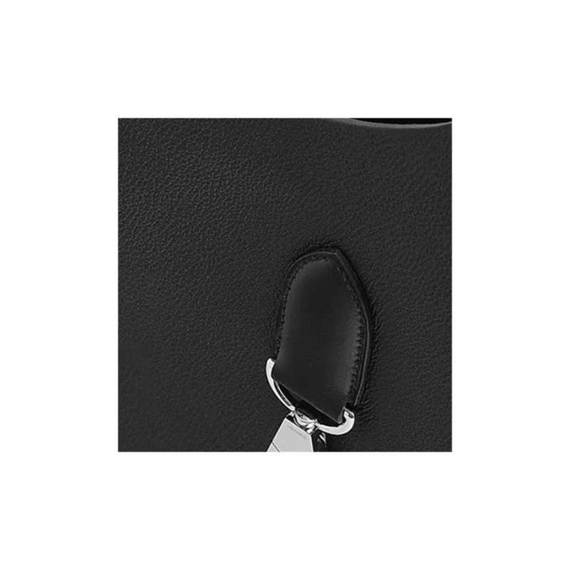 HERMES Togo Leather With Swift Calfskin Crescent Bag, Handbag, Shoulder Bag Regular Women's Black-6