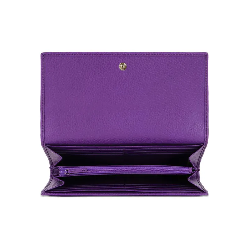 GUCCI Soho Leather Wallet Women's Eggplant Purple-3