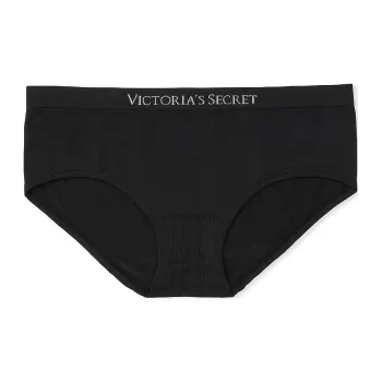 Victoria's Secret Seamless Hiphugger Panty Black Underpants Women's 1 Pack Black