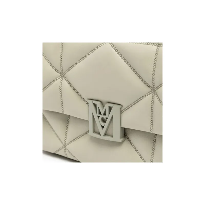 MCM Sheepskin Nappa Leather Trim Crossbody Bag Shoulder Bag Small Size Women's Green-2