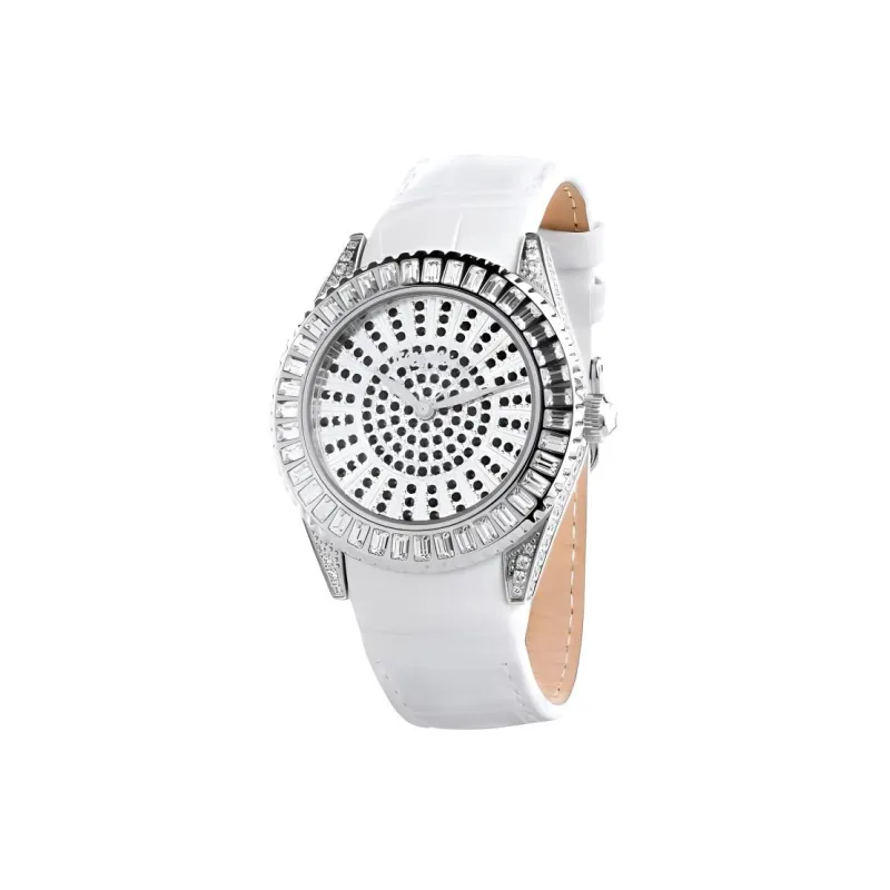 Folli Follie Wrist Watch Automatic Mechanical Movement Leather Strap 40mm Gray Dial Women's Watch-0