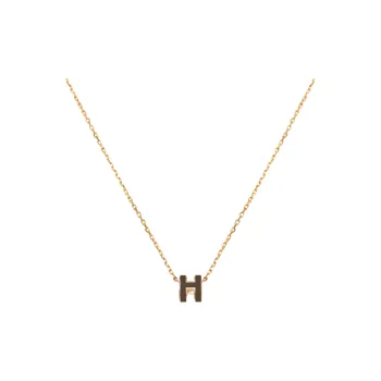 HERMES Pop H Necklace Collection Gold Plated Necklaces Women's Gold