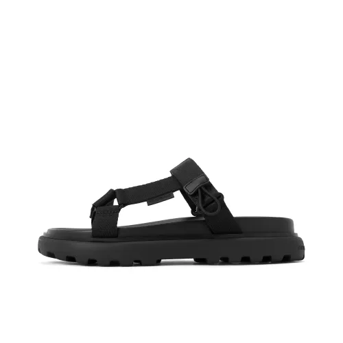 CHARLES&KEITH Slide Slippers Women's BLACK TEXTURED/Beige