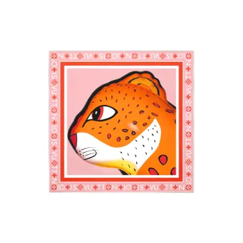 LOUIS VUITTON AnimogramLeopard Square 90