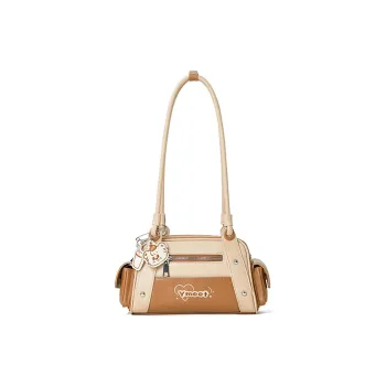 Sound For Life Synthetic Leather Handbag, Shoulder Bag Women's Brown/Ecru