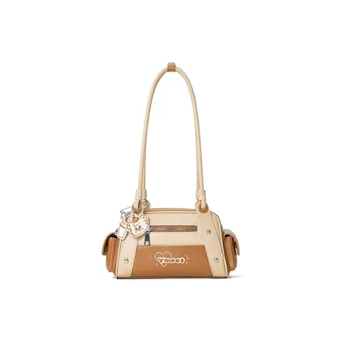 Sound For Life Synthetic Leather Handbag, Shoulder Bag Women's Brown/Ecru