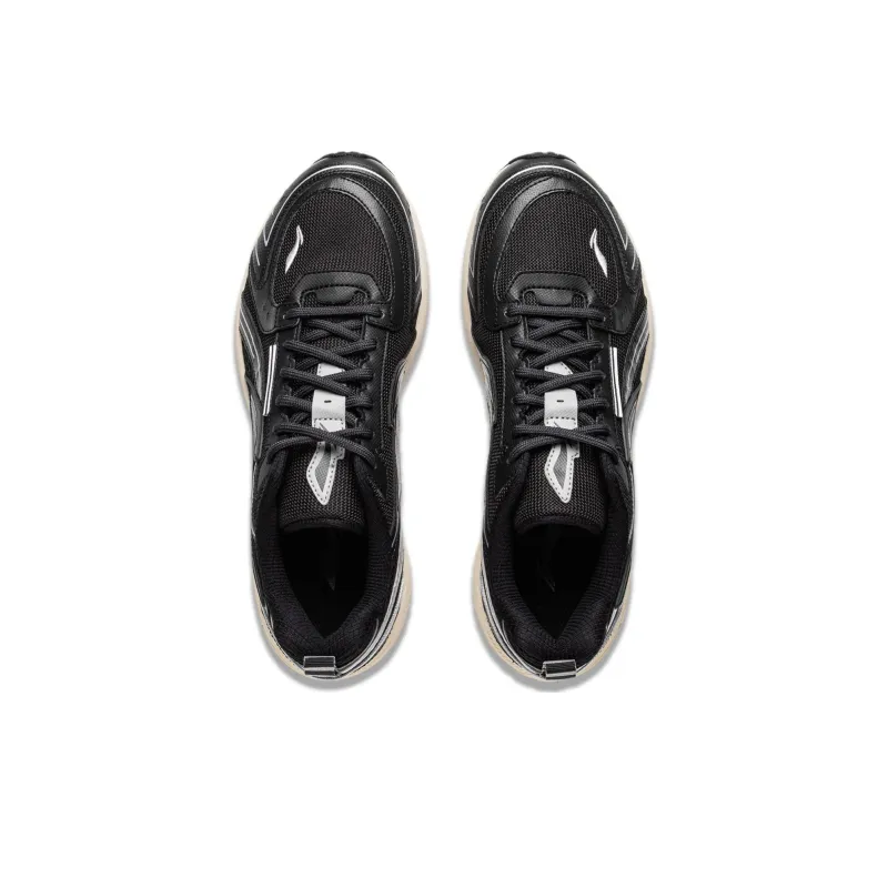 LiNing Shake 1.5 Cushioning Slip Resistant And Abrasion Resistant Low Top Running Shoes Men's Night Black-3