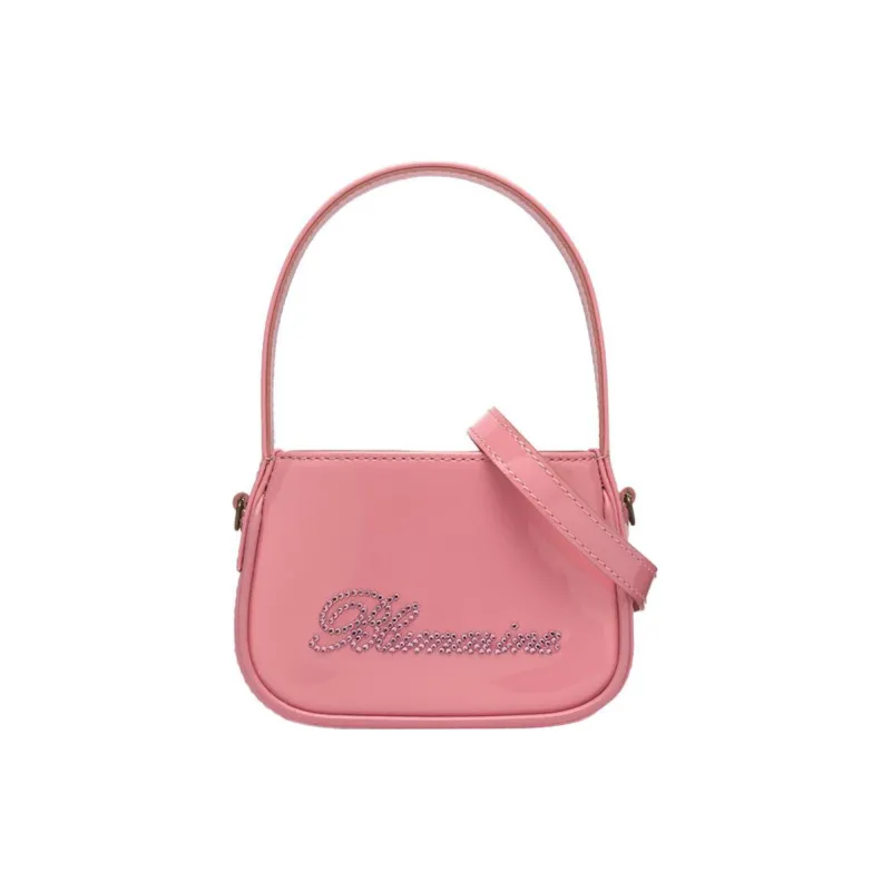 Blumarine Patent Leather Shoulder Bag Crossbody Bag Handbag Mini Women's Pink-0