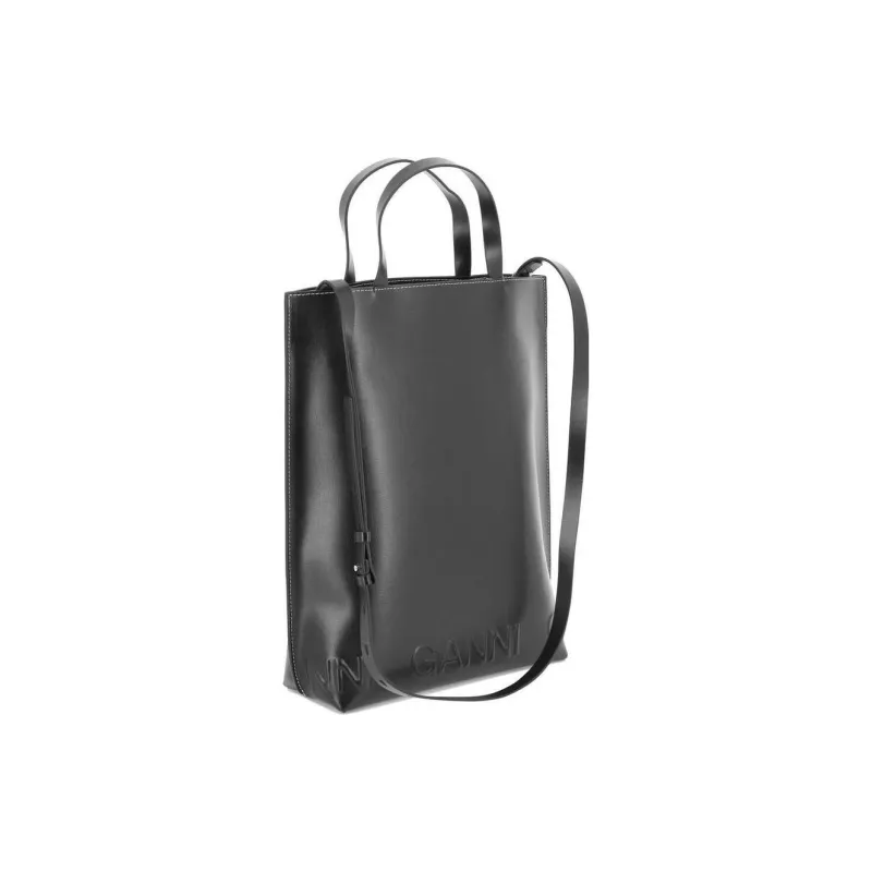 GANNI Leather Handbag Shoulder Bag Crossbody Bag Regular Women's Black-1