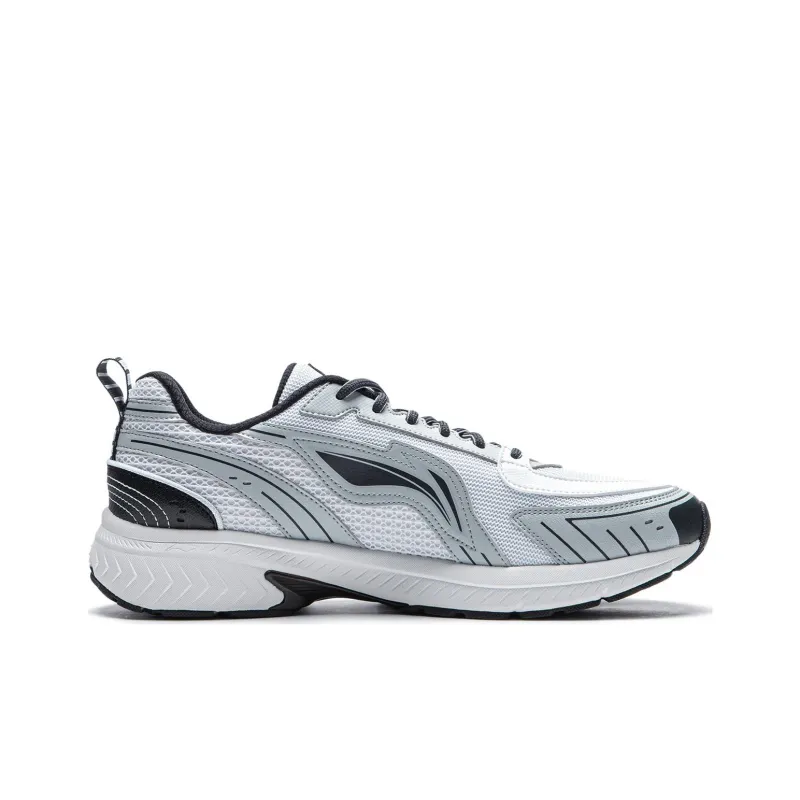 LiNing Shake 1.5 Cushioned Slip Resistant Abrasion Resistant Low Top Running Shoes Men's White Gray-1