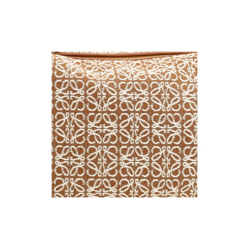 LOEWE Small Cubi Bag In Anagram Jacquard And Calfskin Tan/Pecan-7
