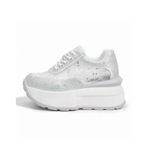 Milan Love Song Wear-Resistant Breathable Lightweight Height Increasing Low-Top Casual Shoes Women's