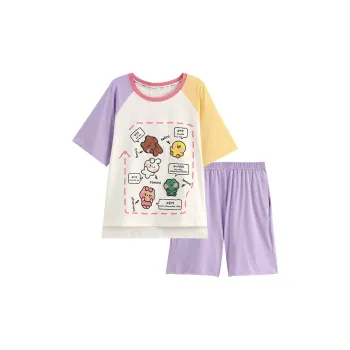 FENTENG Pajama Set Women's Elegant White