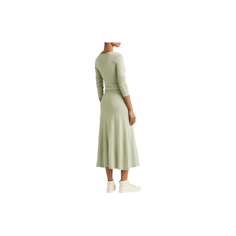 Polo Ralph Lauren Long-Sleeved Dresses Women's Green-1