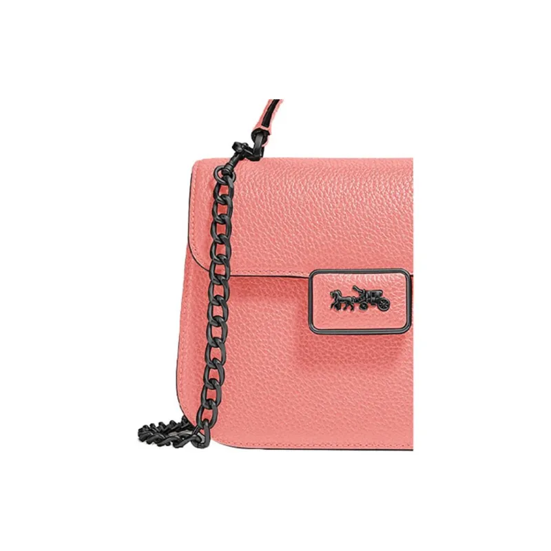 COACH Alie Pebbled Leather Handbag, Shoulder Bag, Crossbody Bag Small Size Women's Candy Pink-3