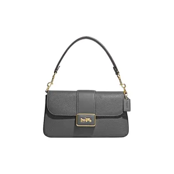COACH Grace With Cow Leather And Sheepskin Portable Crossbody Bag, Shoulder Bag Mini Women's Gray